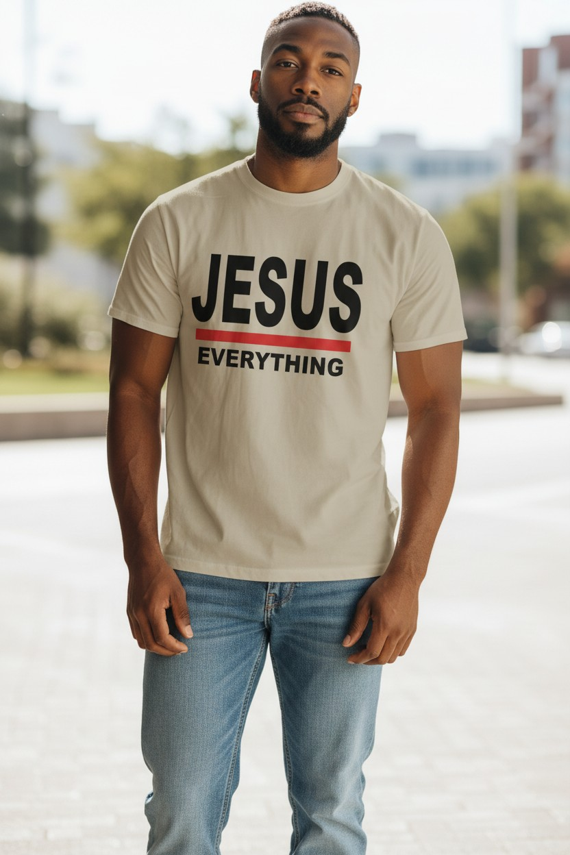 Jesus Over Everything T-shirt - Tan