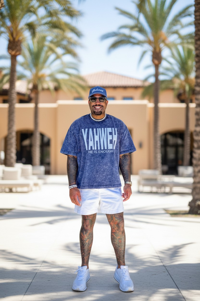 YAHWEH Front - Never Give up Back Cropped Tee