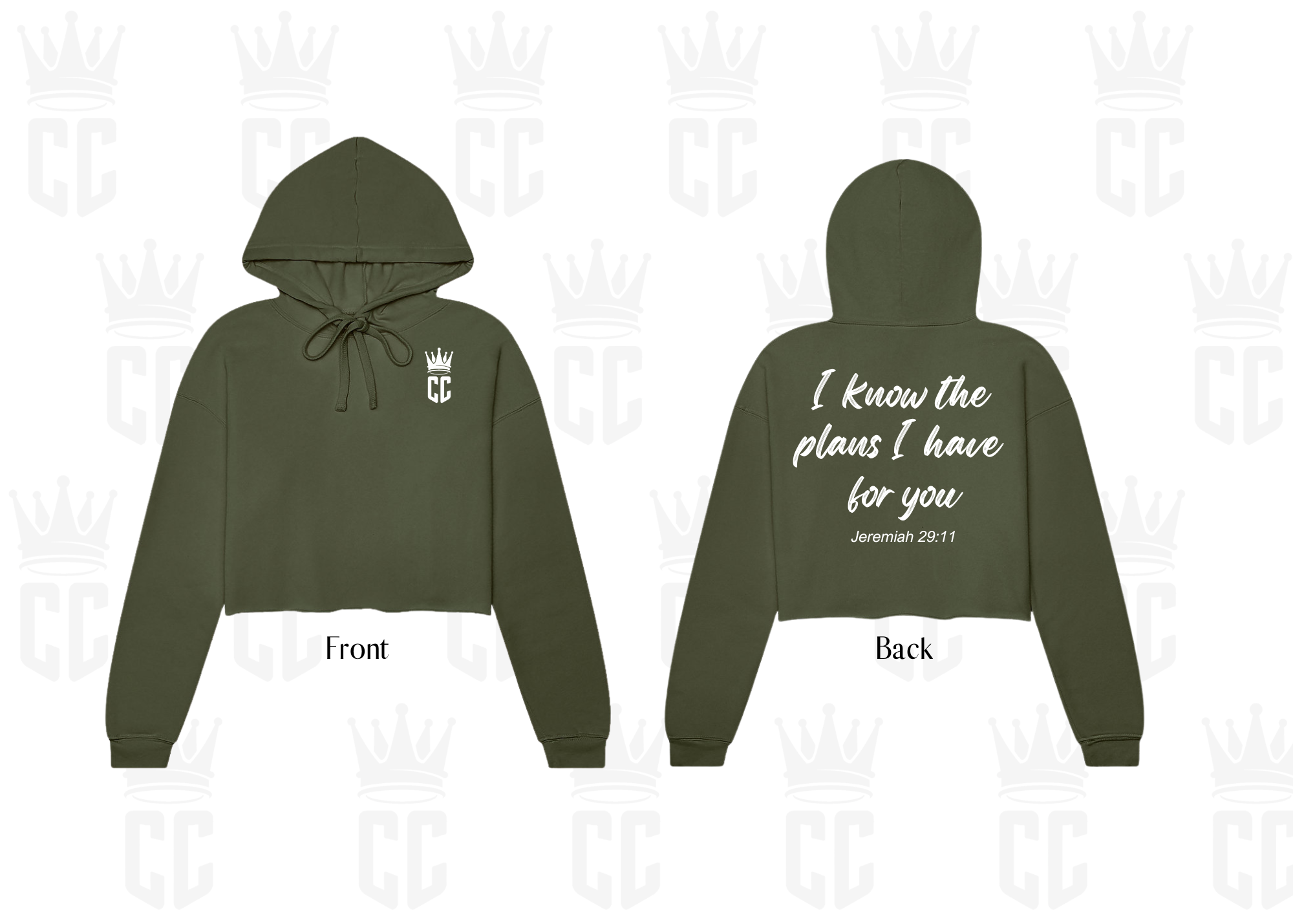 Jeremiah 29:11 Women’s Cropped Fleece Hoodie