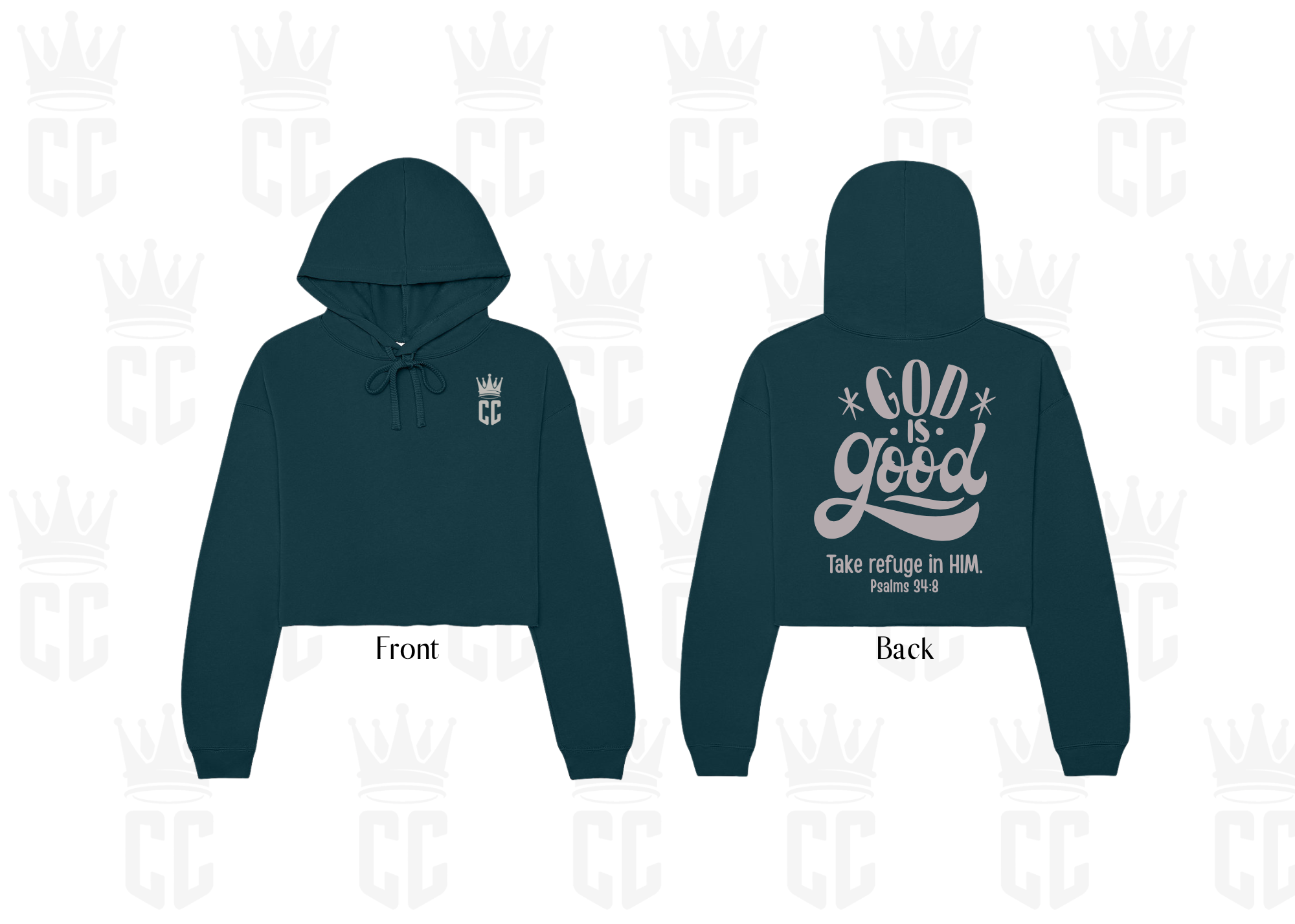 God Is Good Cropped Fleece Hoodie