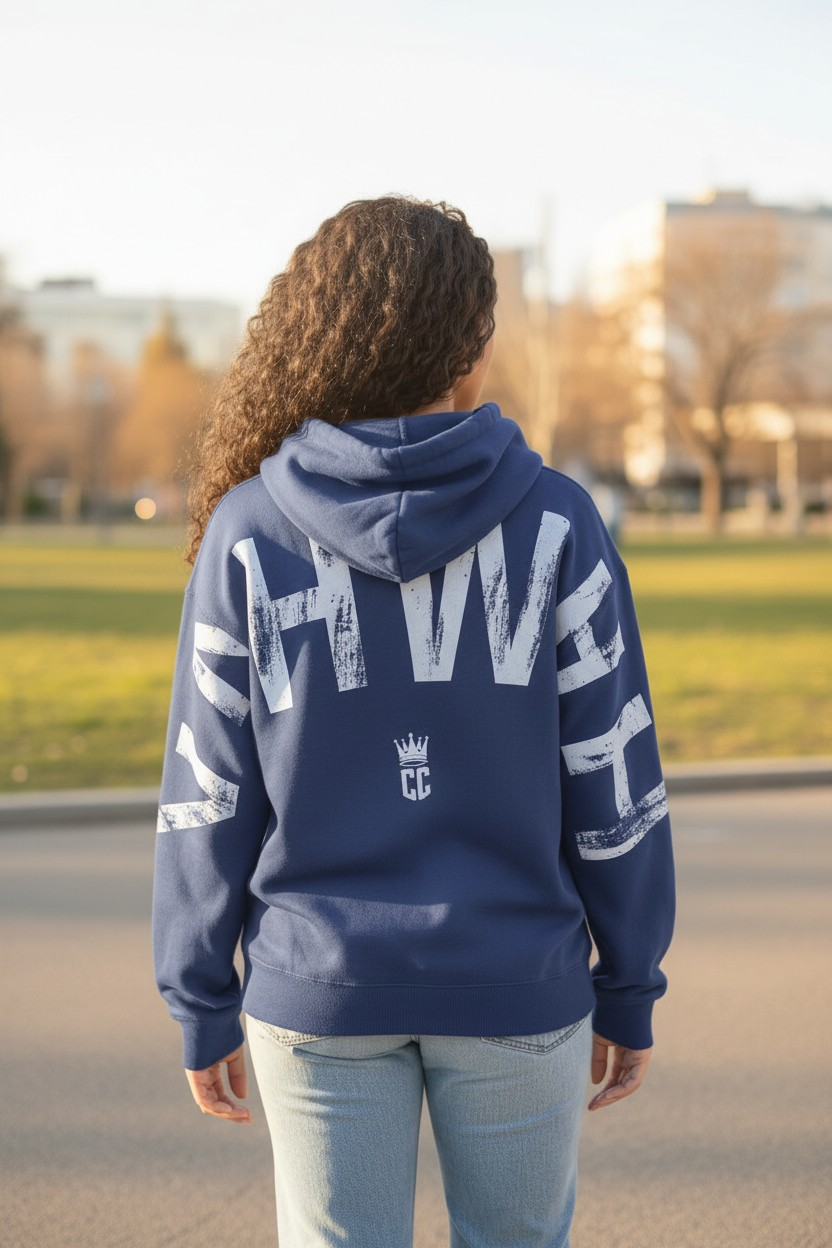 True Testimony - Yahweh Arched Hoodie - Navy