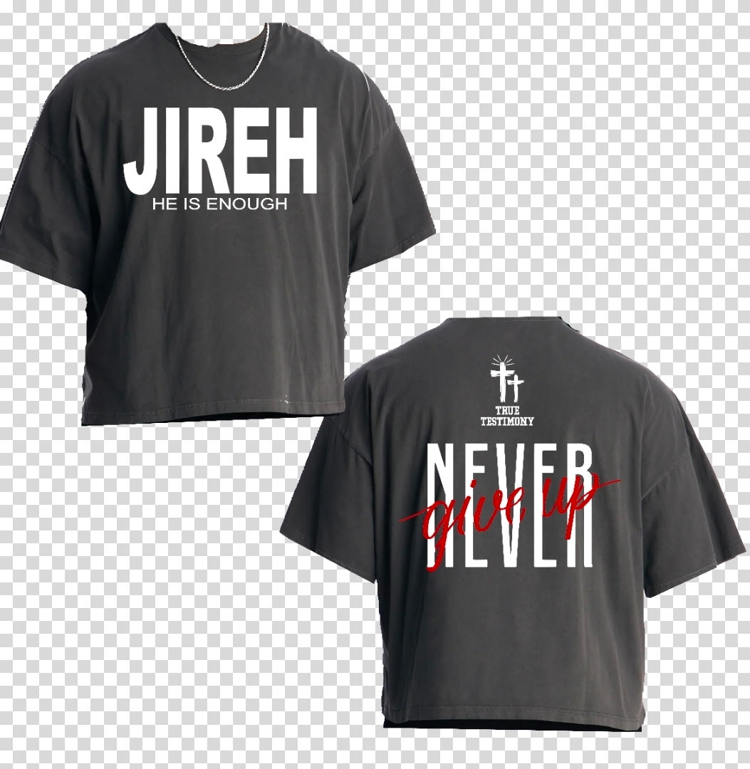 Jireh Oversized Cropped Short-Sleeved Tee