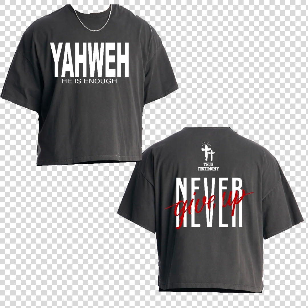 Yahweh Oversized Cropped Short-Sleeved Tee Unisex