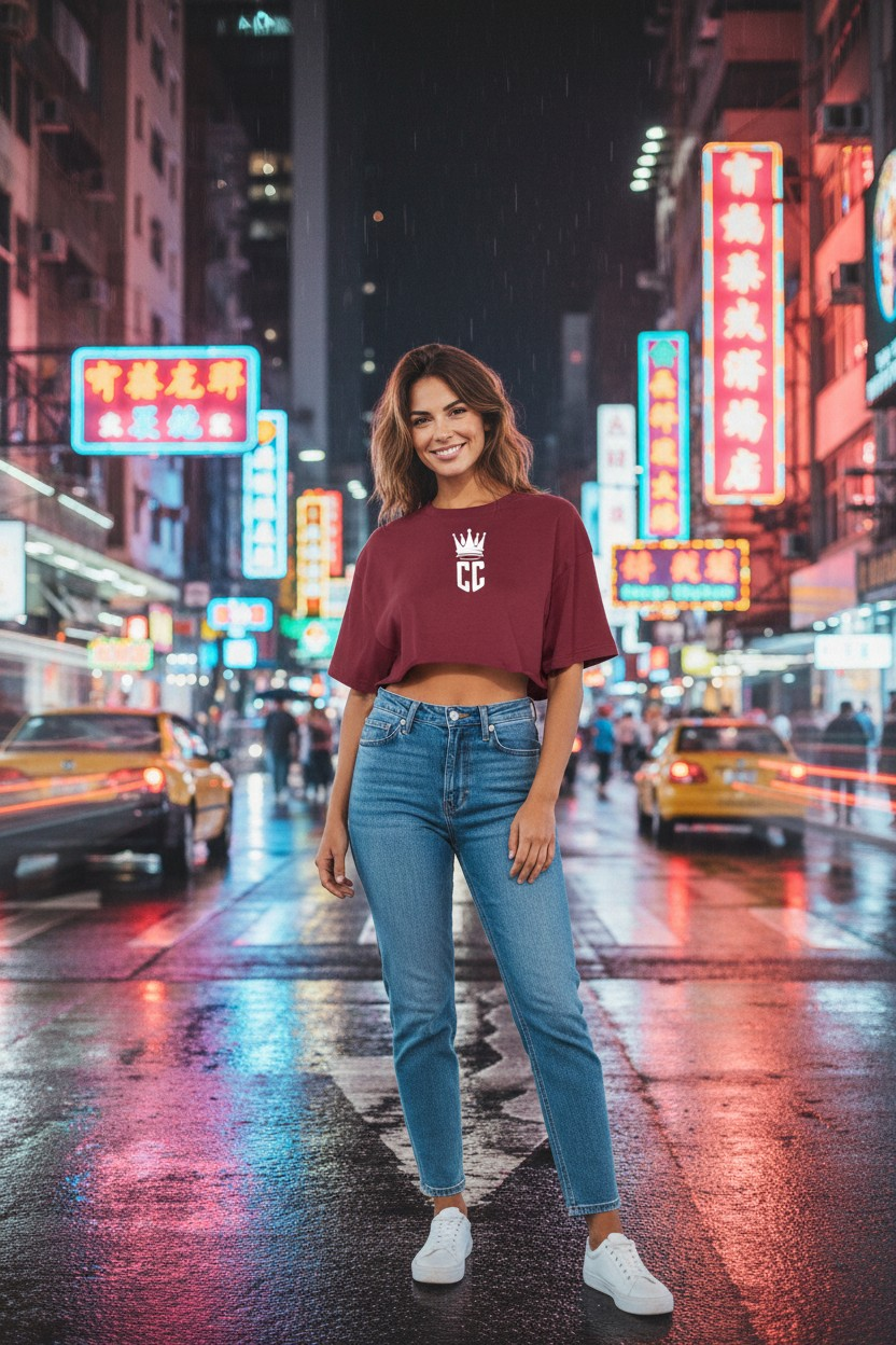 Callaway Culture Cropped T-shirt - Burgundy