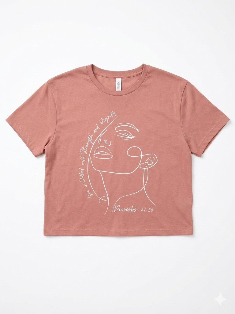 Women's True Testimony Crop Top - Pink