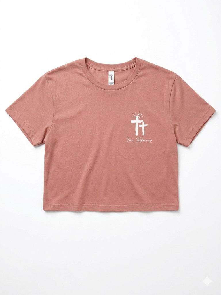 Women's True Testimony Crop Top - Pink