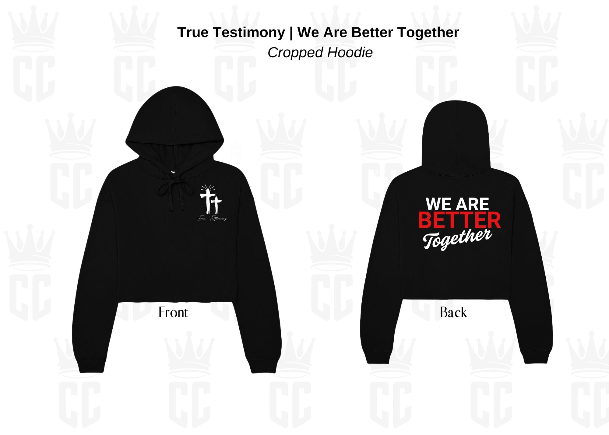 We Are Better Together Cropped Hoodie