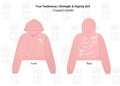 Strength and Dignity Cropped Hoodie - Pink