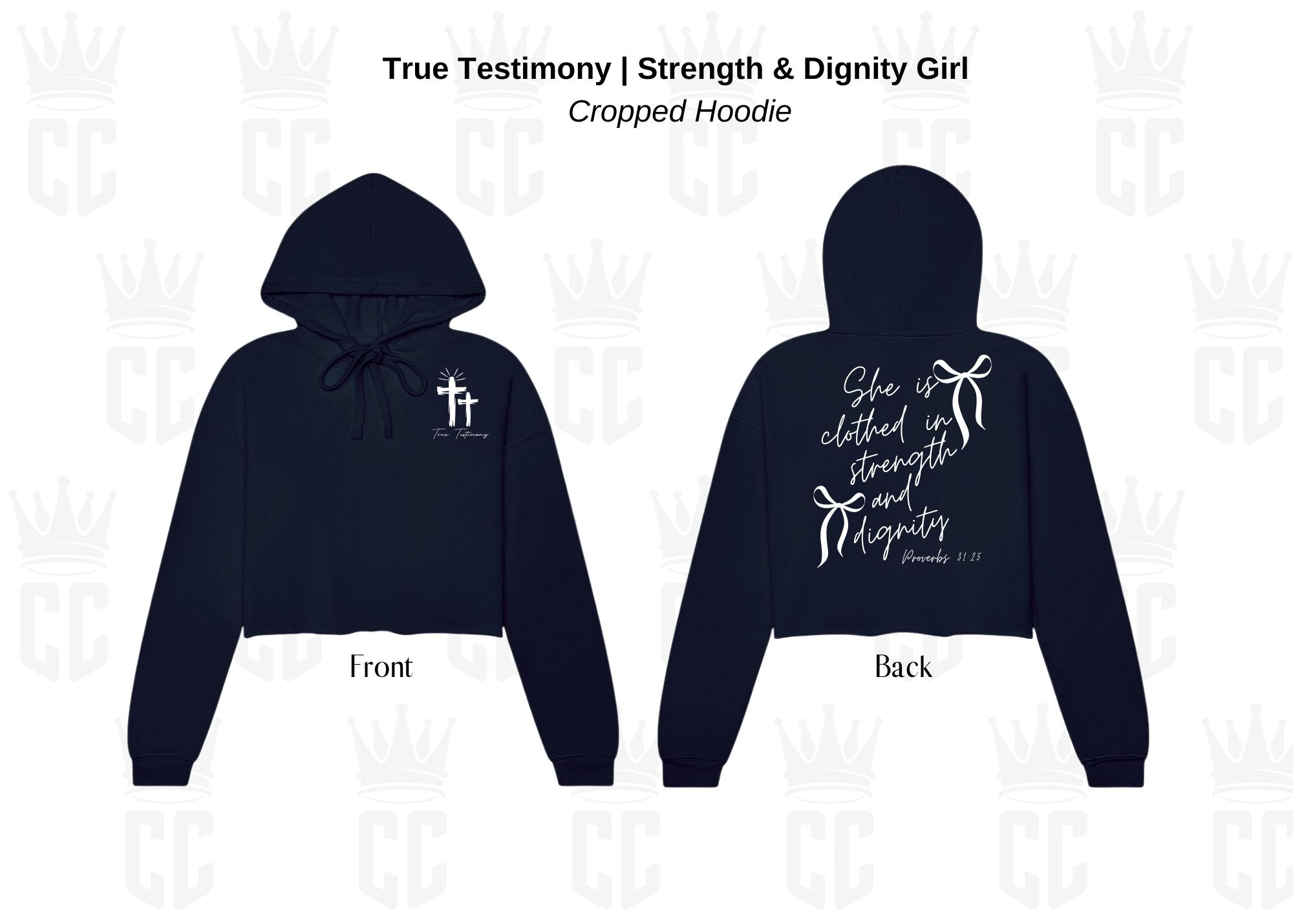 Strength and Dignity Cropped Hoodie