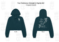 Strength and Dignity Cropped Hoodie - Teal