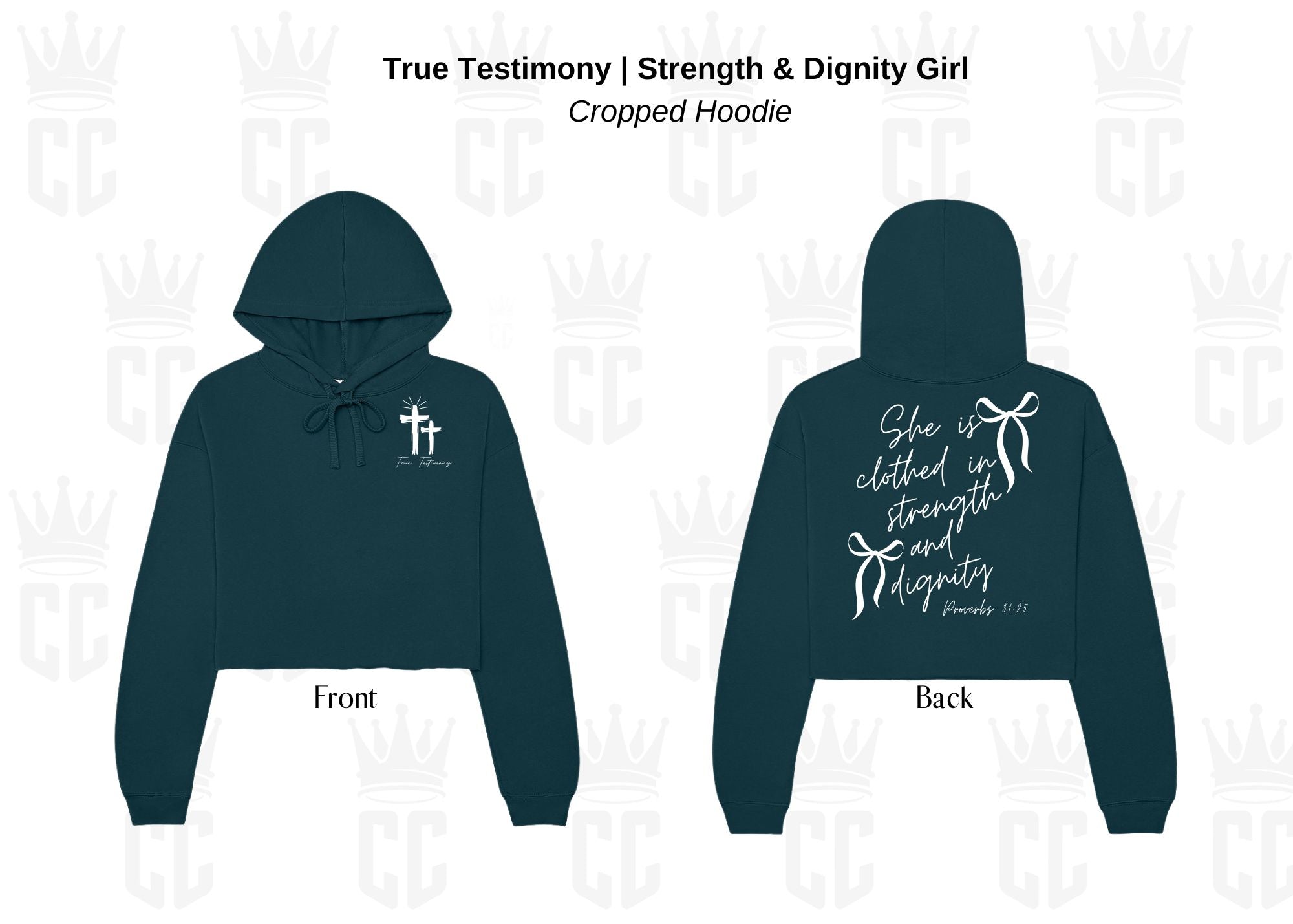 Strength and Dignity Cropped Hoodie