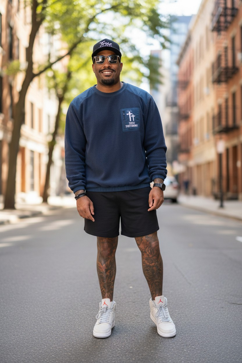 True Testimony MicroFleece Crewneck - Navy