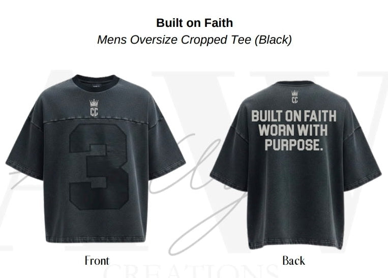 True Testimony Waymaker Mens Oversized Cropped Tee (Black)