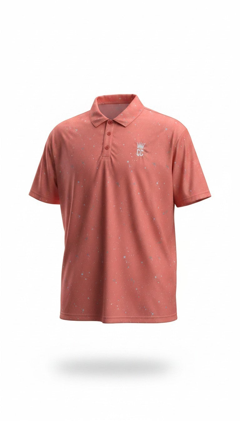 Corporate Culture Golf Polo - Pink Paint Splatter