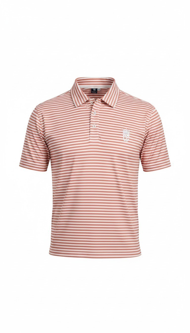 Corporate Culture Premium Performance Polo - Red Striped