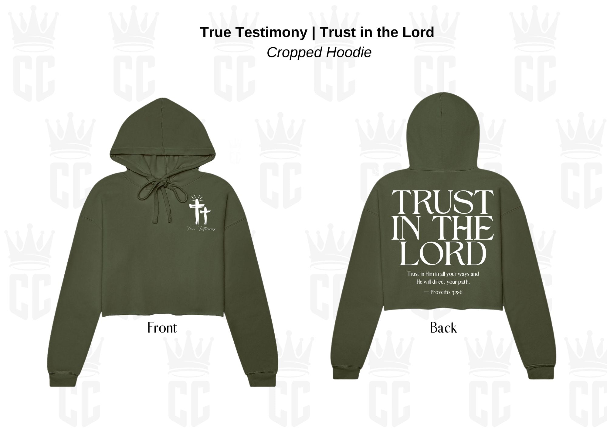 Trust in the Lord Cropped Hoodie