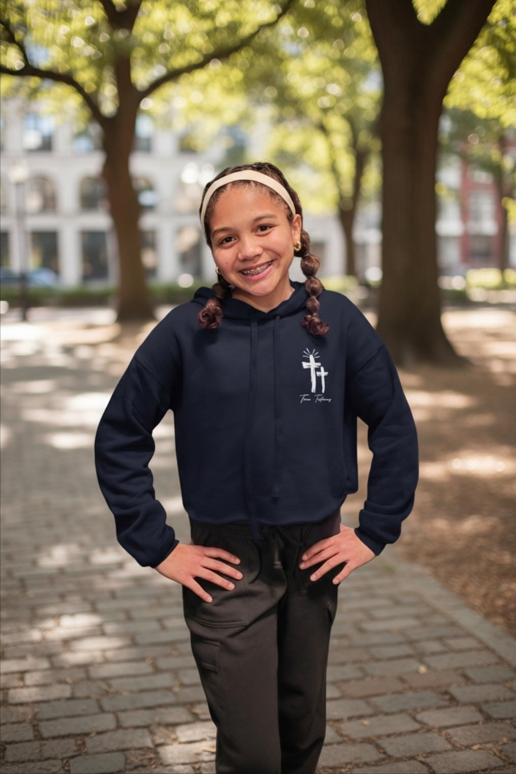 Strength and Dignity Cropped Hoodie