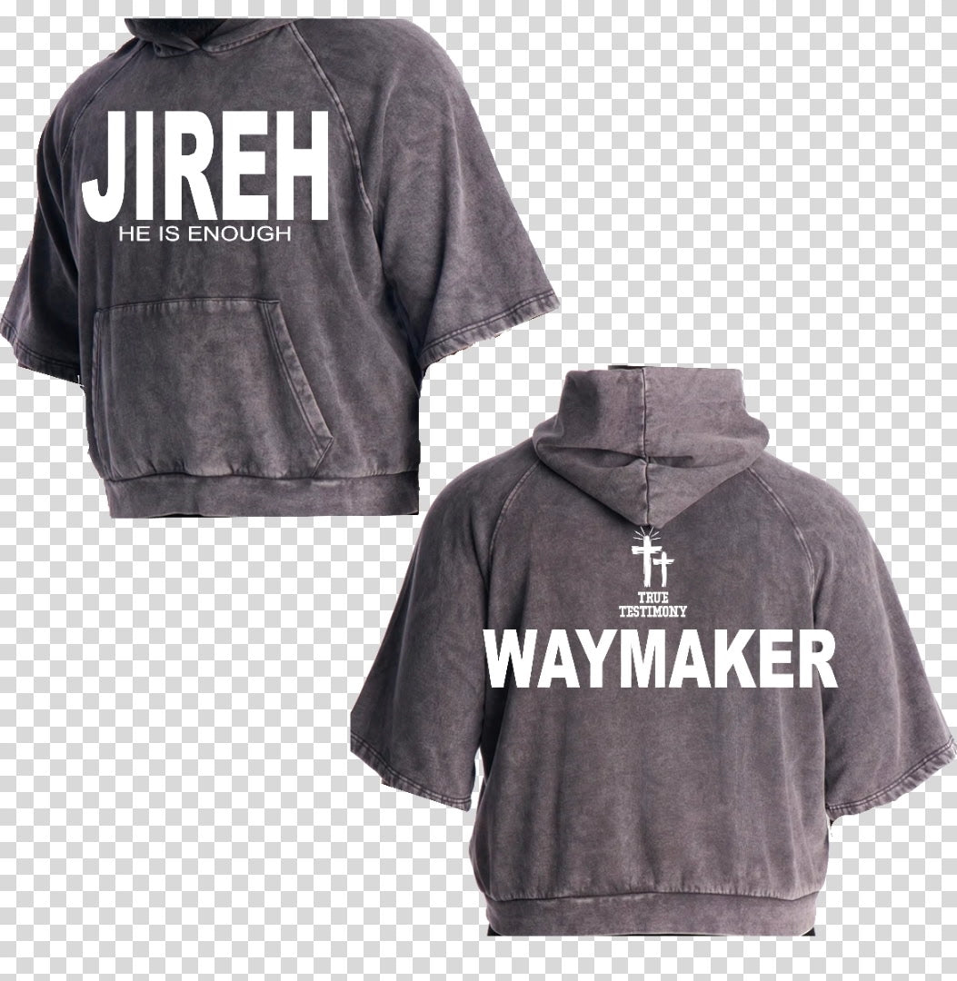 Jireh Cropped Short-Sleeved Hoodie