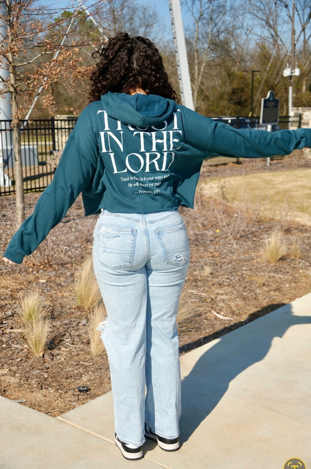 Trust in the Lord Cropped Hoodie
