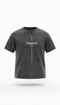 True Testimony Psalms 32:1 Cropped T-Shirt - Washed Black