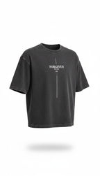 True Testimony Psalms 32:1 Cropped T-Shirt - Washed Black