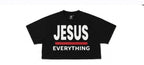 Jesus Over Everything - Super Cropped T-shirt - Black