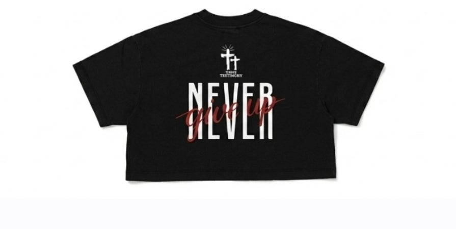 Jesus Over Everything - Super Cropped T-shirt - Black