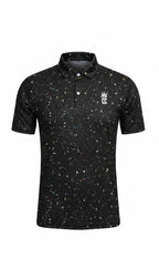 Corporate Culture Golf Polo - Black Paint Splatter