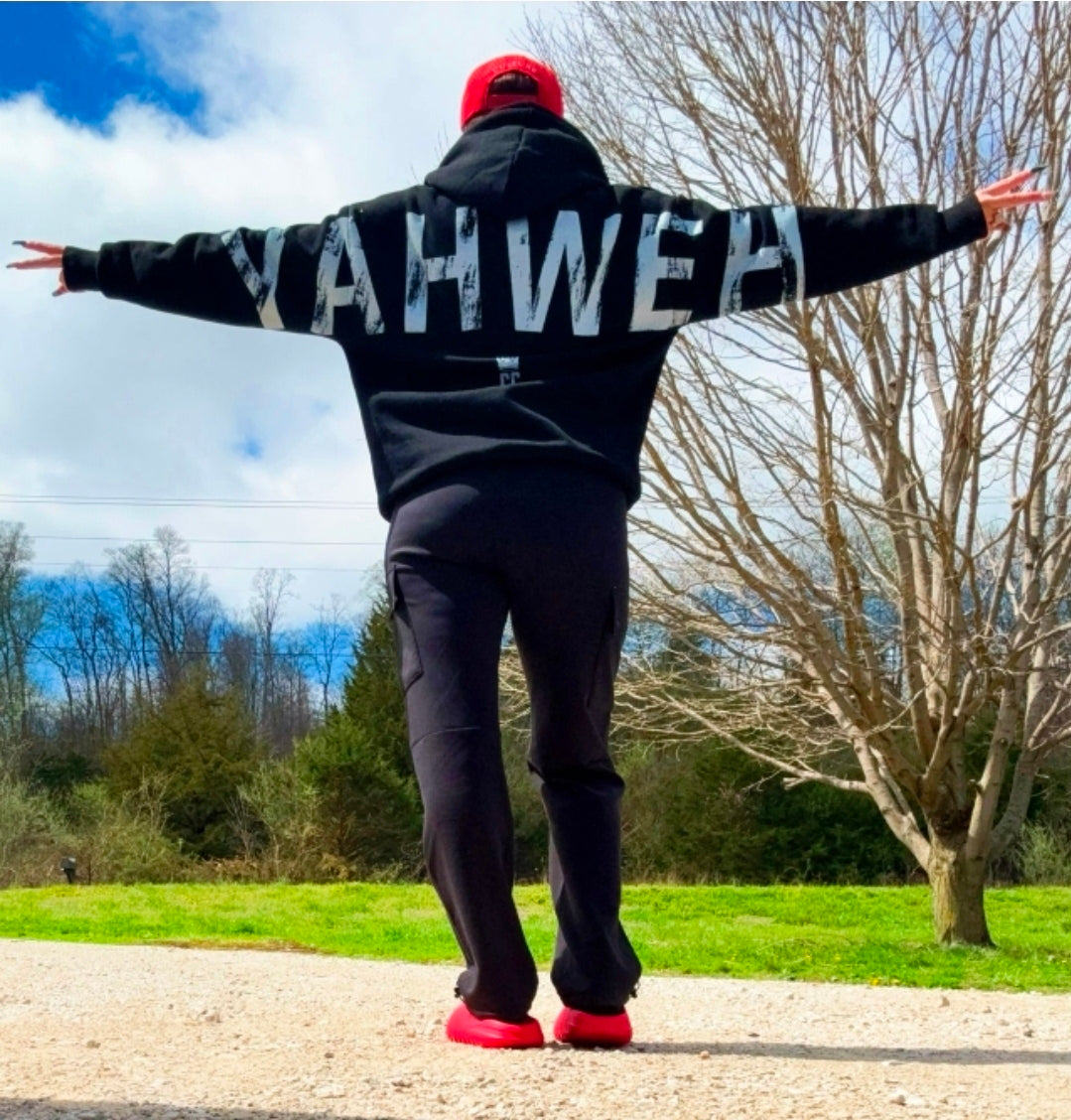 True Testimony - Yahweh Arched Hoodie - Black