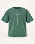 True Testimony Psalms 32:1 Cropped T-Shirt - Washed Green