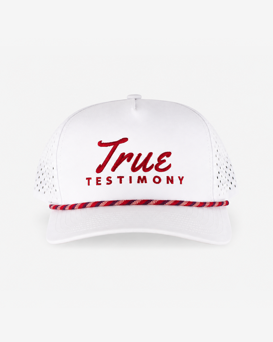 True Testimony Rope 10/10 Hat - White / Red