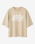 Tan - Jireh Washed Oversized Tee - Front
