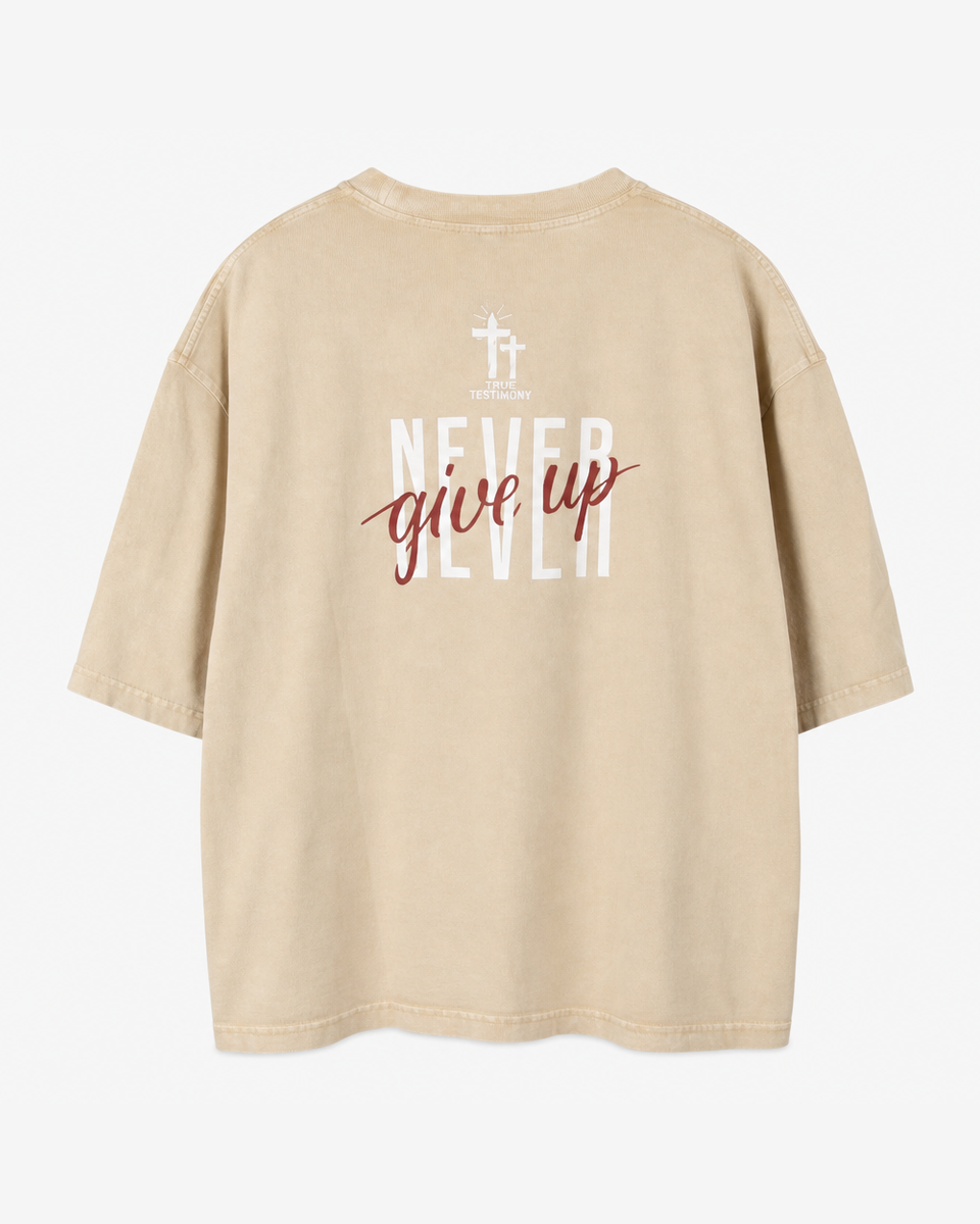 Unisex True Testimony - Jireh Washed Oversized Tee - Black