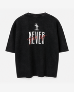 Unisex True Testimony - Jireh Washed Oversized Tee - Black