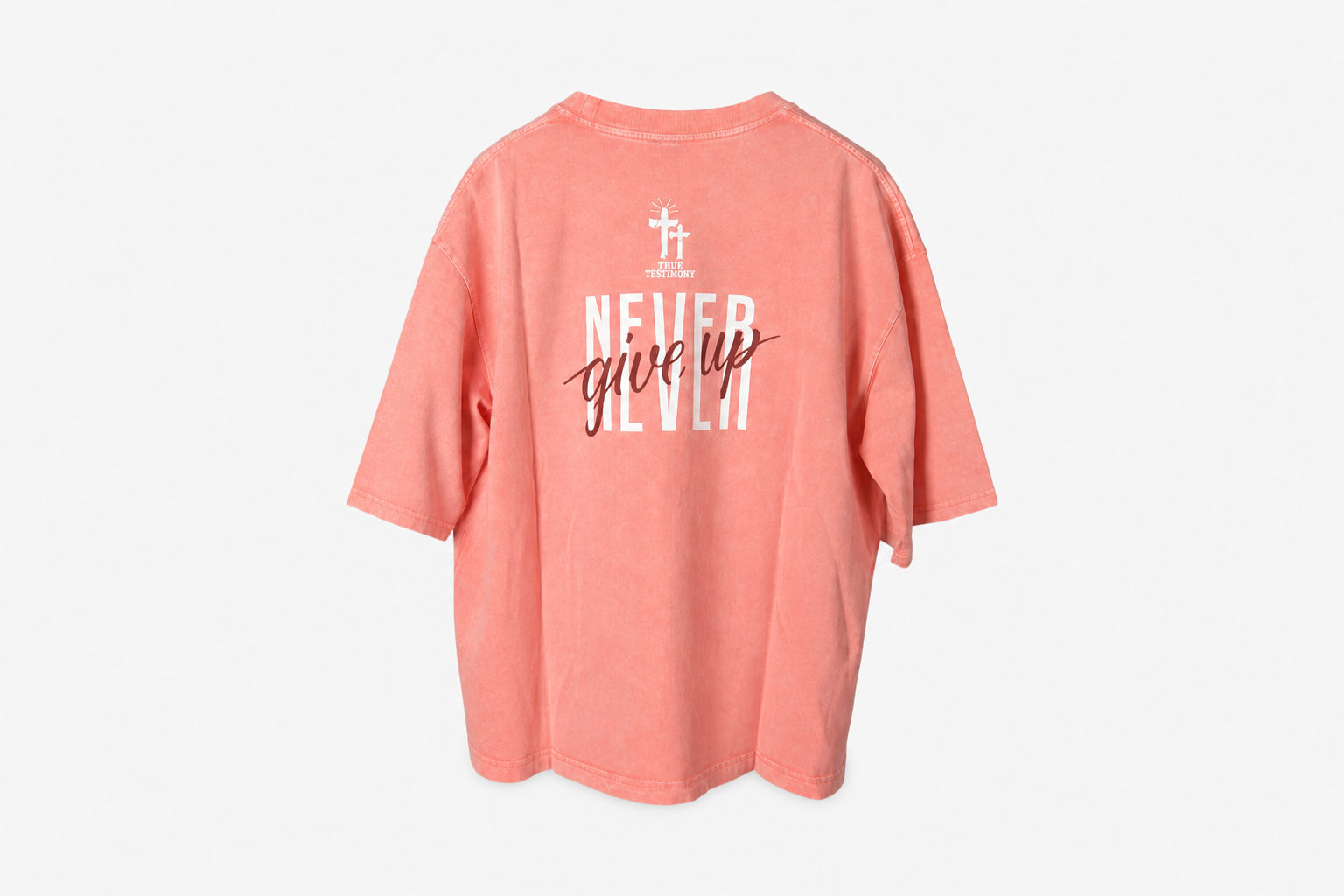 True Testimony - YAHWEH - HE IS ENOUGH Oversized T-Shirt - Pink