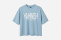 Sky Blue - True Testimony Washed Oversized Cropped T-Shirt - Front