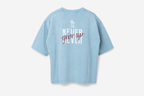 Sky Blue - True Testimony Washed Oversized Cropped T-Shirt - Back