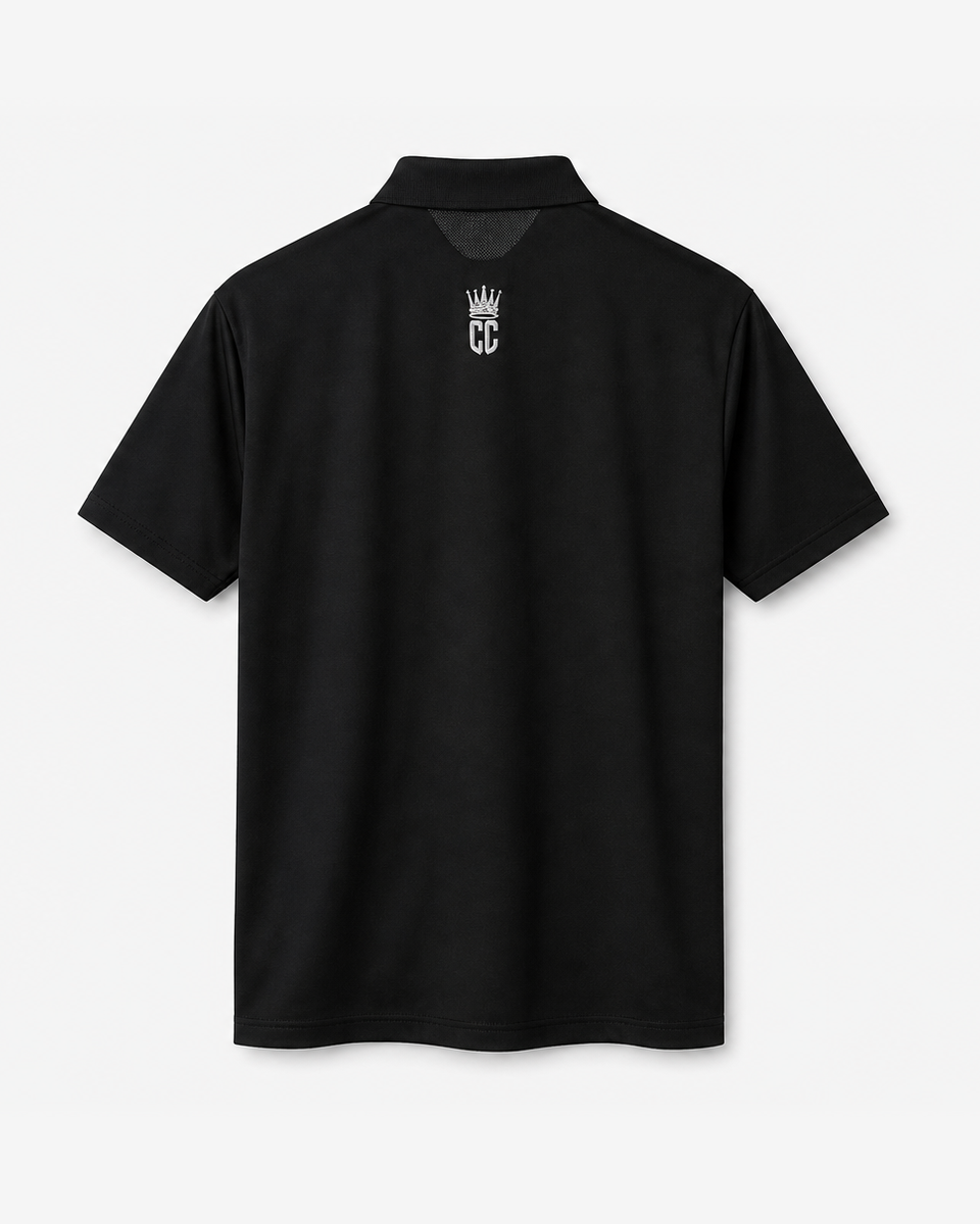 Black - Corporate Culture Premium Performance Polo - Back