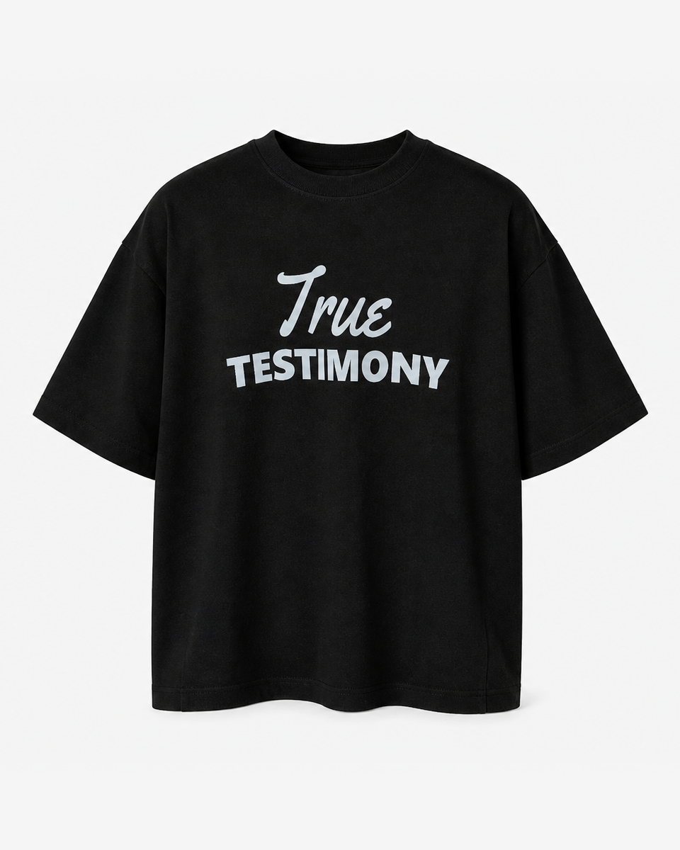 True Testimony Unisex Cropped T-Shirt - Black