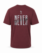 Yahweh Never Give Up T-Shirt - Burgundy
