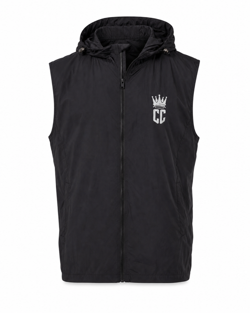 Black - Callaway Culture Hooded Vest - Front