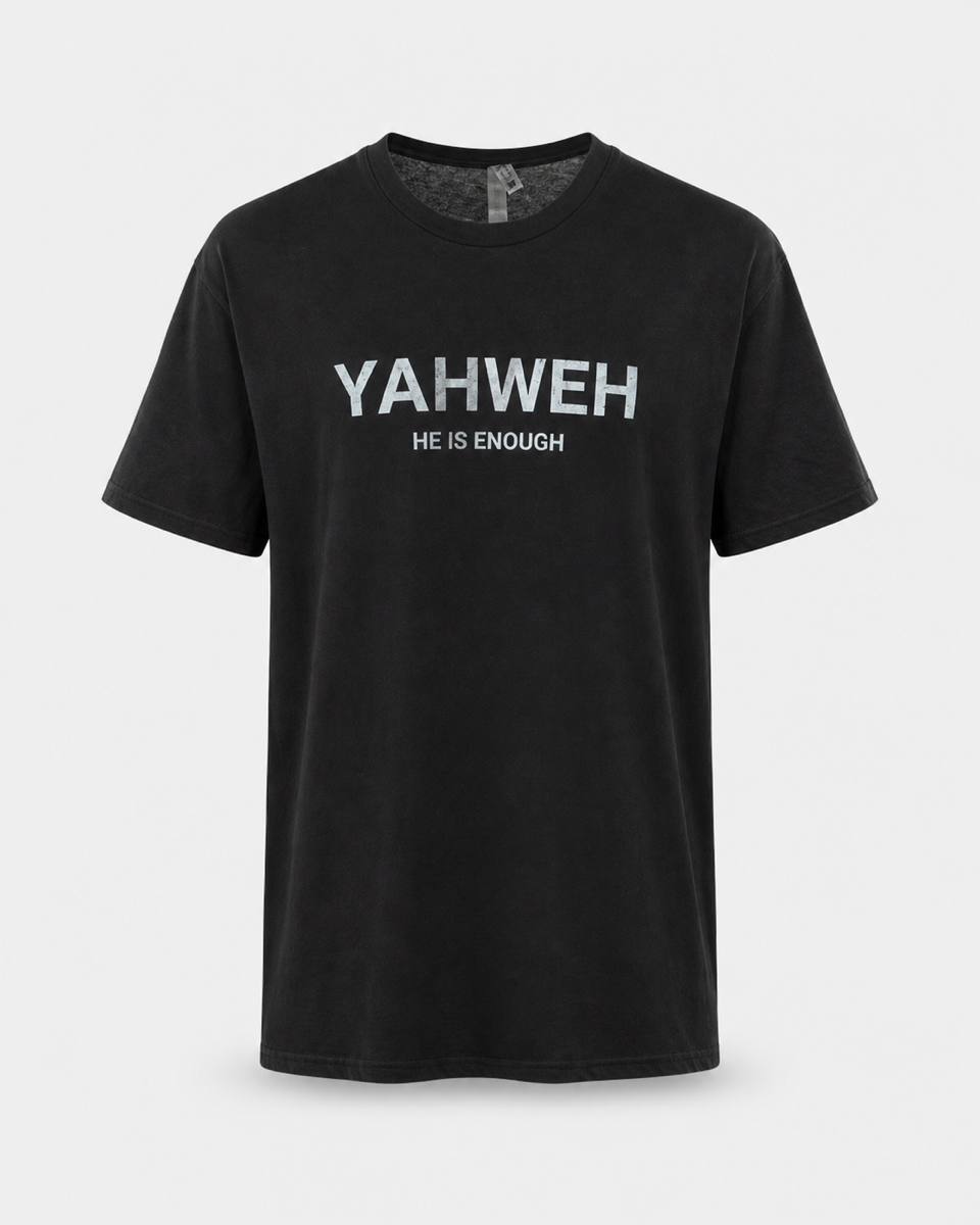 Black - True Testimony Yahweh Never Give Up T-Shirt - Front