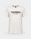 White - True Testimony Yahweh Never Give Up T-Shirt - Front