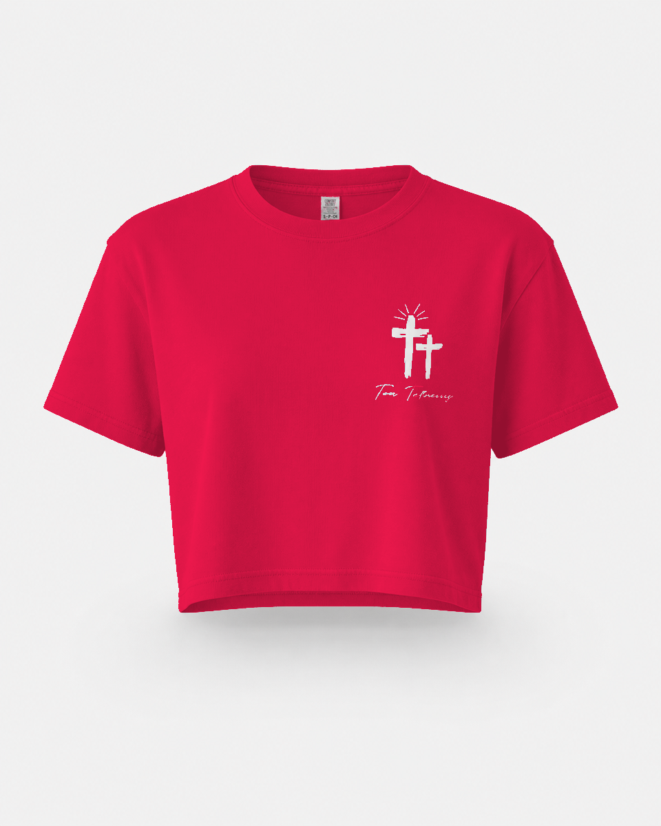Red - Front - True Testimony Joy Women's Crop Top