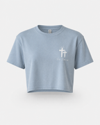 Steel Blue - Front - True Testimony Joy Women's Crop Top