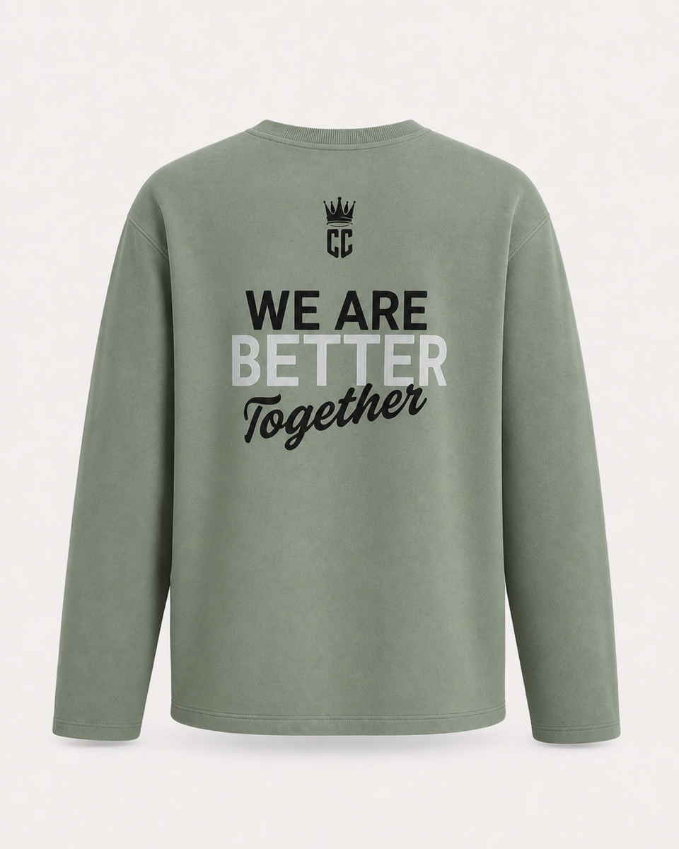 Culture Lifestyle We Are Better Together Crewneck - Mint Green