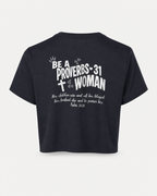 True Testimony Psalm 31:28 Cropped T-Shirt - Navy