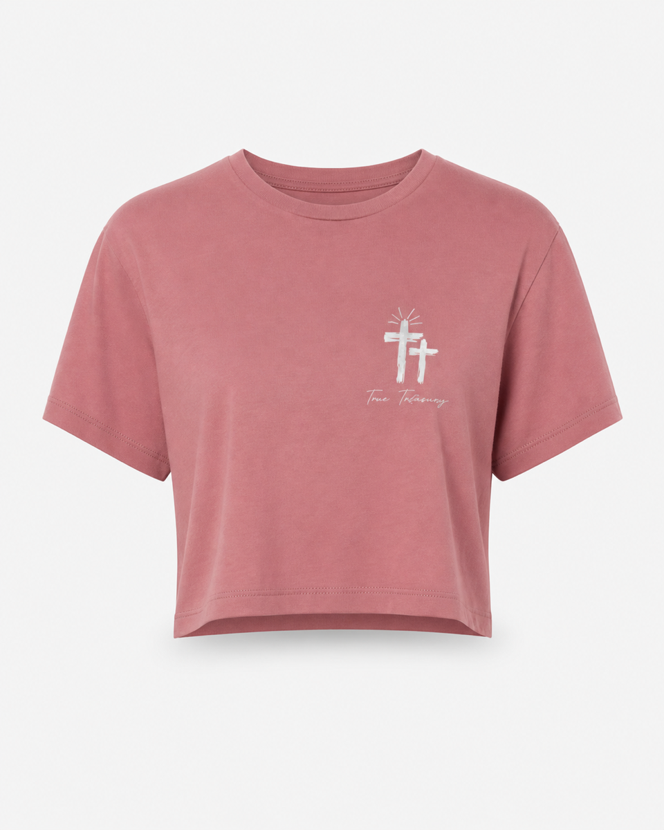 Pink - True Testimony Crop Top - Front