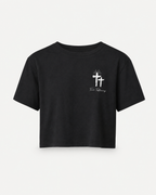 Black - True Testimony Crop Top - Front