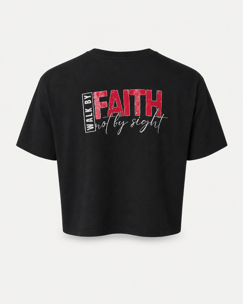 Black - True Testimony Crop Top - Back